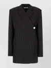 Sportmax Embroidered Viscose Blend Blazer In Black