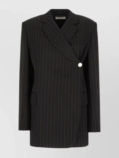 Sportmax Embroidered Viscose Blend Blazer In Black