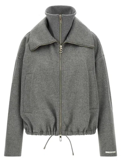 Sportmax Emiro Bomber Jacket In Gray