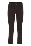 Sportmax Enna - Denim Pants With Mini Flare Line In Brown