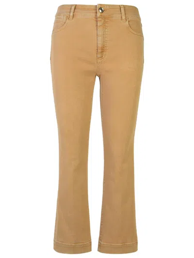 Sportmax 'enna' Beige Cotton Jeans In Brown