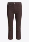 Sportmax Enna Straight-leg Cropped Jeans In Brown