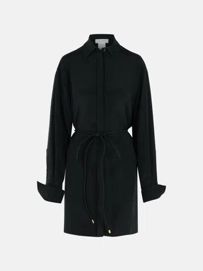Sportmax 'eolie' Black Silk Dress