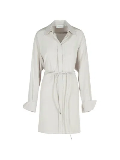 SPORTMAX EOLIE' GREY SILK DRESS