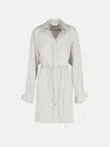 Sportmax Eolie Grey Silk Dress In Silver