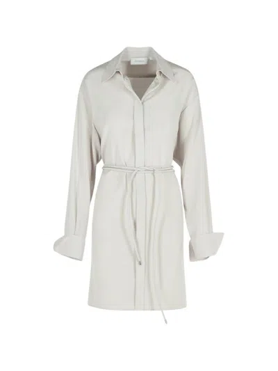 SPORTMAX SPORTMAX EOLIE' GREY SILK DRESS