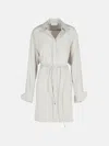Sportmax Oversized Shirt Dress In Silver