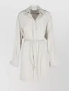 Sportmax Eolie Grey Silk Dress