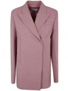 Sportmax Tailored Jacket With Notch Lapels And Pockets In Pink