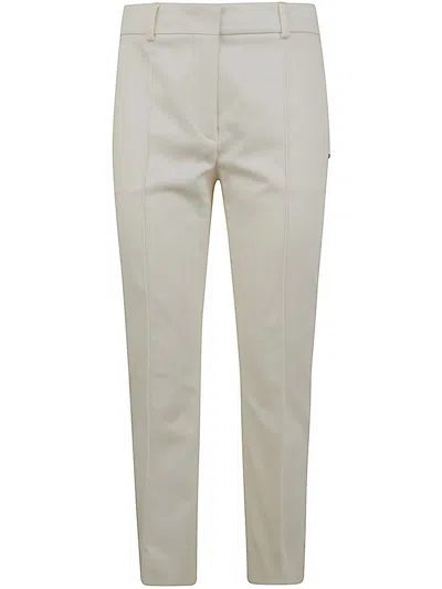 Sportmax High Waist Straight Leg Trousers In White