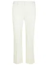 Sportmax 'cotton Pants With Back Pockets And Belt Loops' In White