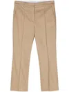 Sportmax Etnamm Twill Cropped Trousers In Neutrals
