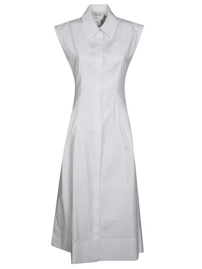 Sportmax Fabiana Abito Popeline Cut Back In White