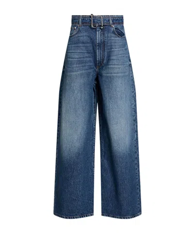 Sportmax Faded Flared Jeans In Blue