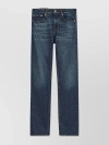 SPORTMAX FADED WIDE LEG DENIM WITH CONTRAST STITCHING