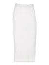 Sportmax Knitwear Culotte Midi Skirt With Sheer Effect In White