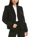 Sportmax Double-breasted Jacket Featuring Button Detailing In Black