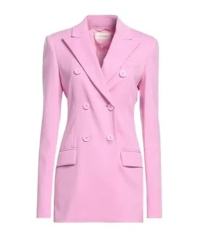 Sportmax Fashion Minimal Double-breasted Blazer In Pink