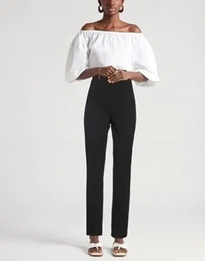 Sportmax Fashion Straight-leg Stretch Casual Pants In Black