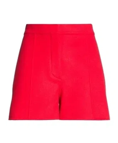 Sportmax Fashion Versatile Solid Color Casual Shorts In Red