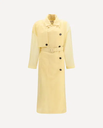 Sportmax Sps Fata Overcoat In Yellow