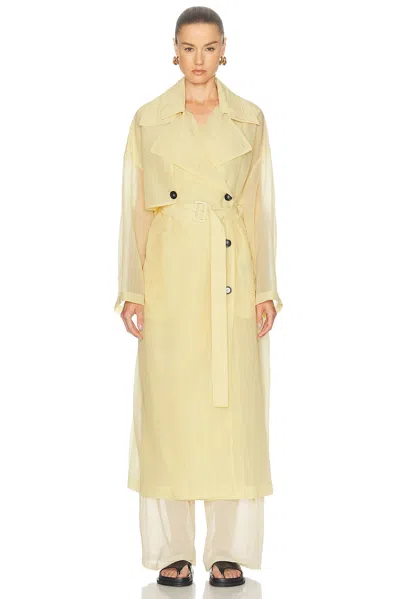 Sportmax Fata Trench Coat In Vanilla