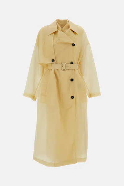 Sportmax Fata Trench In Yellow