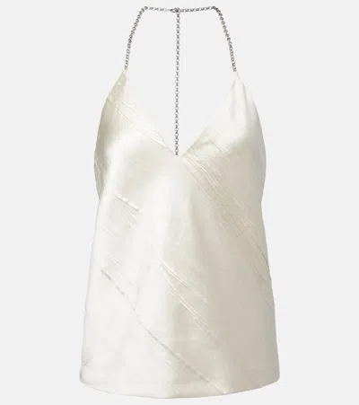 Sportmax Fatuo Chain-detail Satin Camisole In White