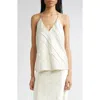 Sportmax Fatuo Chain Halter Creased Satin Top In White