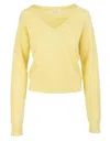 Sportmax Agitare Wool And Cashmere Sweater In Yellow