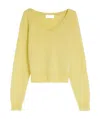 Sportmax Agitare Wool And Cashmere Sweater In Yellow