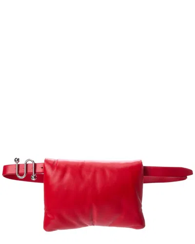 Sportmax Fauno Leather Shoulder Bag In Red