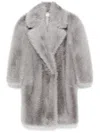 Sportmax Faux-fur Coat In Grey