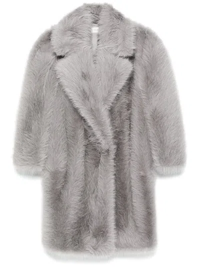 Sportmax Faux-fur Coat In Grey