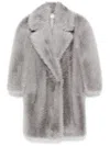 Sportmax Faux-fur Coat In Grey