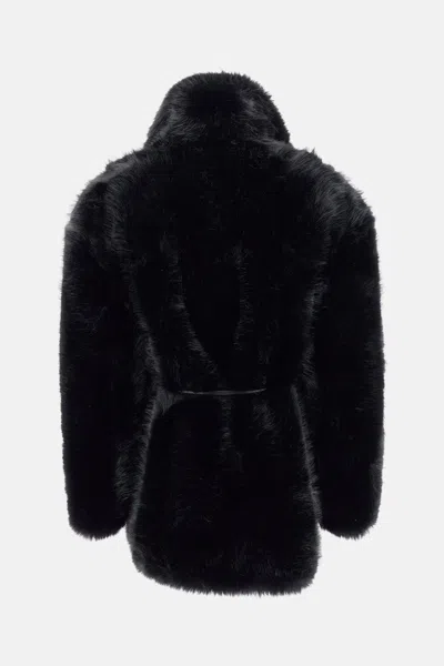SPORTMAX FAUX FUR COAT WITH BELT ROSARIA
