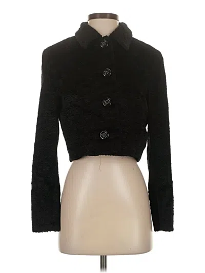 Pre-owned Sportmax Faux Fur Jacket In Black