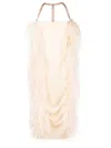 Sportmax Ussita Feather-trim Midi Dress