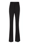Sportmax Hangar Flare Trousers In Stretch Wool In Black