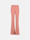 Sportmax 'febe' Flare Tight Pants In Antique Pink Virgin Wool In Pink