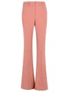 Sportmax Febe Flared Trousers In Stretch Wool Twill In Pink