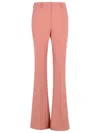 Sportmax Febe Flared Trousers In Stretch Wool Twill In Pink