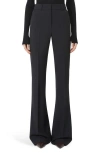 Sportmax Lince Flare Trousers With Customised Double Belt In Black