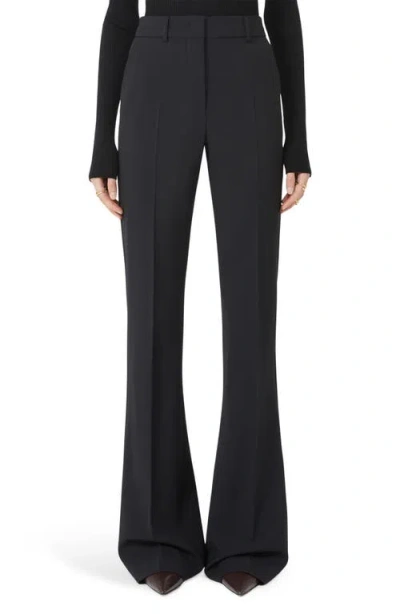 SPORTMAX SPORTMAX FEBE STRETCH WOOL FLARE LEG PANTS