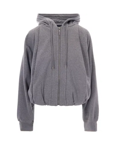 Sportmax Grey Fashion Cotton-blend Hoodie In Gray