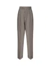 SPORTMAX FERITO TROUSERS IN VIRGIN WOOL WITH PINCES