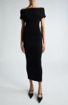 Sportmax Abito Feritos In Maglia Con Spalle Scoperte In Black