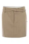 Sportmax Fify Mini Skirt With Belt In Brown