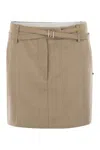 Sportmax Fify Mini Skirt With Belt In Brown