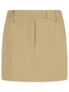 Sportmax 'fify' Virgin Wool Miniskirt In Neutral